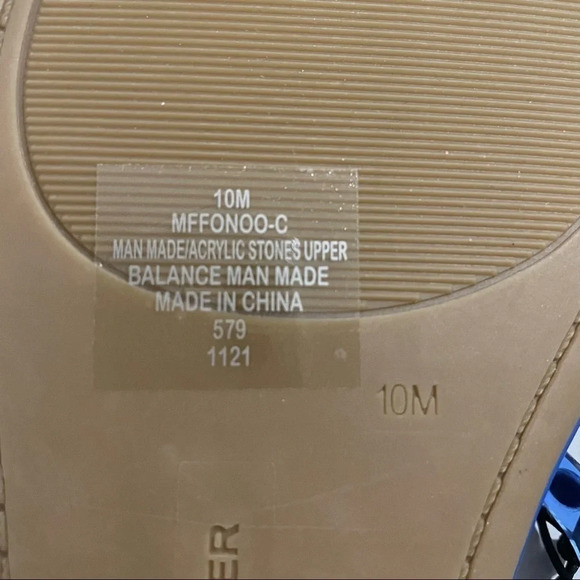 Marc Fisher Blue Acrylic Strappy Gladiator Sandal​​​​ - Picture 4 of 4